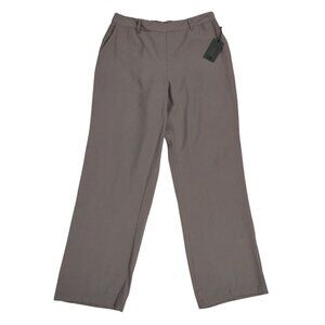 Womens Taupe Wide-Leg Pull-On Pants M/M By One With Elastic Waist, NWT.